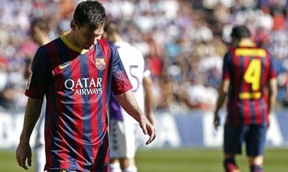 Barca đã đánh mất 13 điểm trong năm 2014